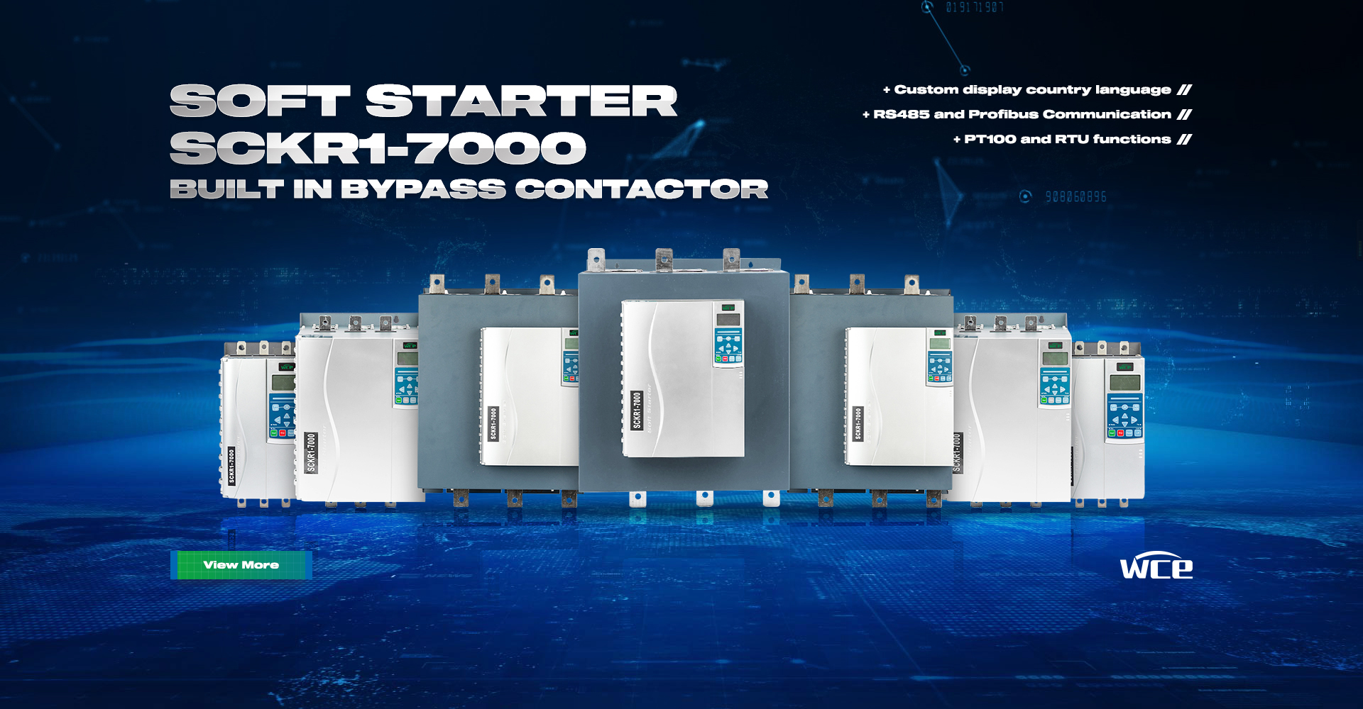 Mga tampok ng SCKKR1-7000 Series Soft Starter